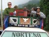 Into the wind: Mike Mayes of Heine Bros Coffee and Arcadio Daniel of Asociacion Chajulense head out to a producer exchange with Maya Vinic in Chiapas.