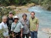 Roasters enjoy a visit to the river \"Rio Azul\" from which the coop gets its name.